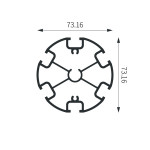 Six-way Circular Profile Ø75mm