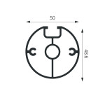 One-way Circular Profile Ø50mm